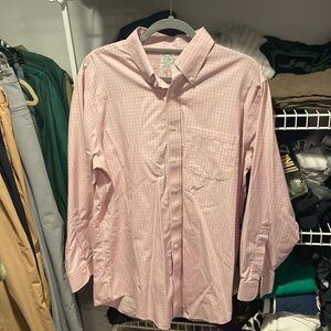 Brooks Brothers Regent Button Down: Pink/White